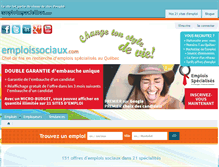 Tablet Screenshot of emploissociaux.com